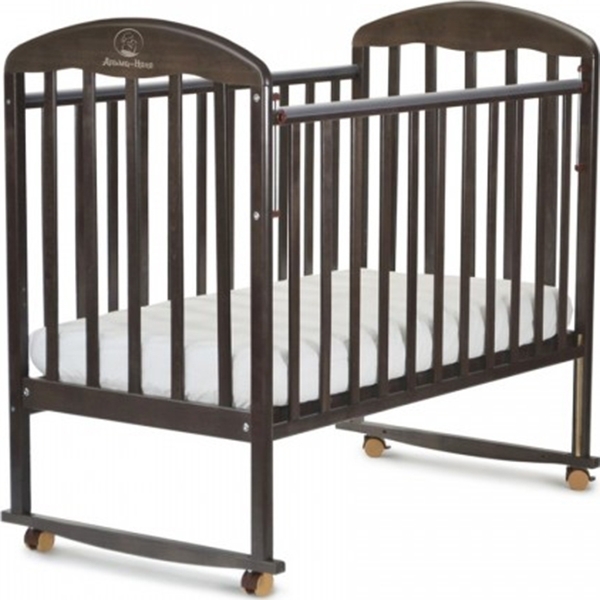 Детская кроватка Альма-Няня Венеция, колесо, качалка, автостенка - Фото