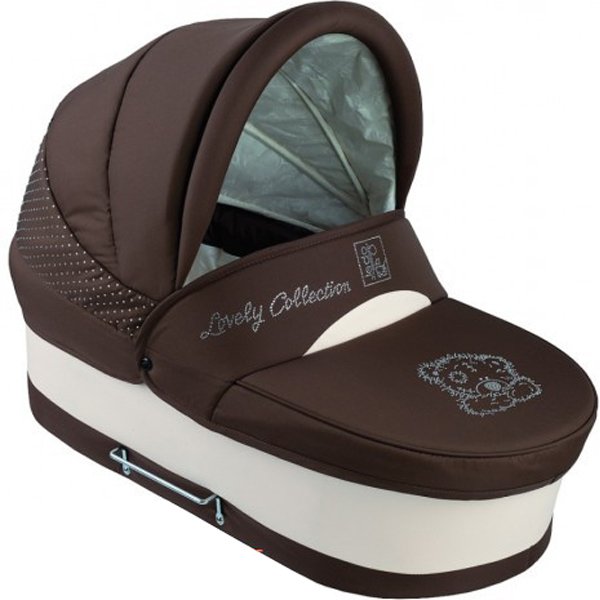 Детская коляска Jedo Classic Bartatina Alu LC 2 в 1, стразы, пружинная амортизация, серебряное шасси - Фото