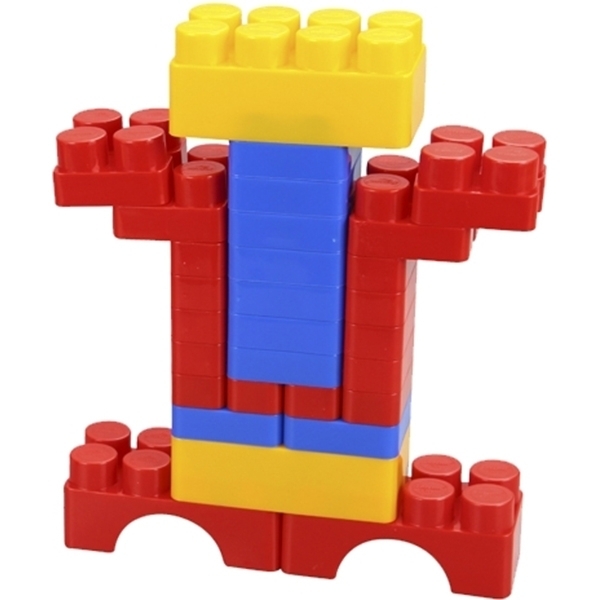 Конструктор Pilsan Jumbo 40 деталей в ведре, 03-216 фото 1