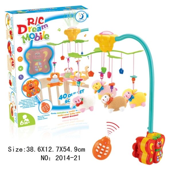 Музыкальный мобиль Henglei Овечки со светом и пультом ДУ - Фото