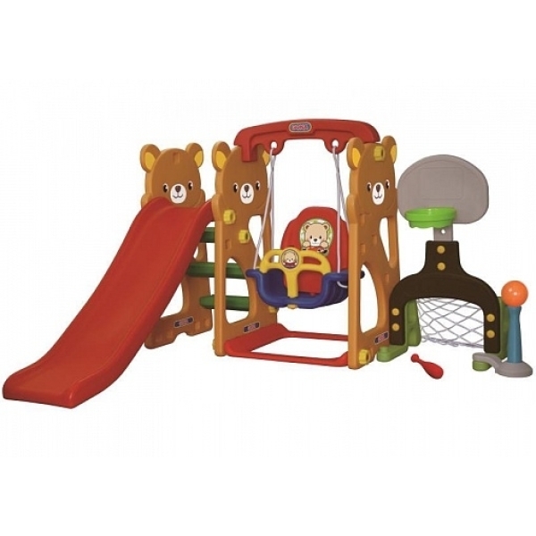 Игровая зона с качелями Gona Toys Мишка GT-812-1 с музыкальной панелью - Фото