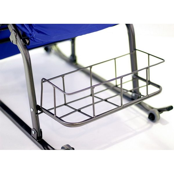 Санки-коляска RT Снегурочка 42-Р Медвежонок с 4 колесиками и корзинкой фото 1