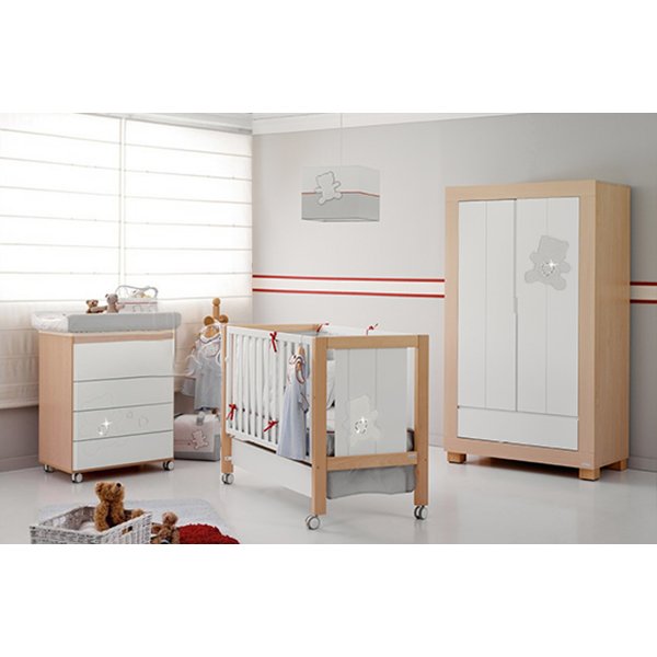 Комплект Micuna Neus Lux №12: кроватка 120 х 60 см + тумба + шкаф - Фото