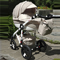 Детская коляска BeBe-Mobile Movo R 2 в 1, ткань+эко-кожа 368S — Фото