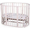 Овальная детская кроватка Nastella Baby Molly 7 в 1, поперечный маятник Овальная детская кроватка Nastella Baby Molly 7 в 1, поперечный маятник Слоновая кость — Фото