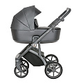 Детская коляска Roan Bass Next 2 в 1, кожа RN083/1 Graphite Pearl/Grey/серая ручка — Фото