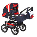Детская коляска-трансформер Adamex Galaxy (красный/синий
						
					) — Фото