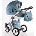 Детская коляска Street Racer Karona Eco 2 в 1, эко-кожа 09BG aqua — Фото