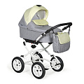 Детская коляска Indigo Charlotte Classic 18 2 в 1 (Cr38 (серый+желтый)
						
					) — Фото