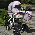 Детская коляска BeBe-Mobile Movo R 2 в 1, ткань+эко-кожа 366S — Фото