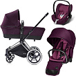 Детская коляска Cybex Priam Lux 3 в 1, шасси City Light Chrome Детская коляска Cybex Priam Lux 3 в 1, шасси City Light Chrome - Фото