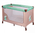 Манеж Lorelli San Remo 1 (Бежево-зеленый/Beige&Green Sleeping Bear 1802) — Фото