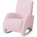 Кресло-качалка Micuna Wing Confort White Leatherette pink искусственная кожа — Фото