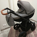 Детская коляска Nastella Mirage 2 в 1, эко-кожа Детская коляска Nastella Mirage 2 в 1, эко-кожа 11 Denim grey — Фото