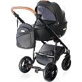 Детская коляска Everflo Bliss 2 в 1, эко-кожа Black — Фото