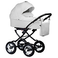 Детская коляска Indigo Barbara Eco Classic 2 в 1 (Be 05 белая кожа
						
					) — Фото