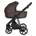 Детская коляска Roan Sol 2 в 1, экокожа (RSL/2026 Кожа Chocolate/Black/т.коричневая ручка
						
					) — Фото