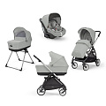 Детская коляска Inglesina Electa System Quattro 4 в 1 на шасси Electa Silver Black Greenwich Silver — Фото