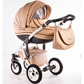 Детская коляска Street Racer Karona Eco 2 в 1, эко-кожа 02CG light brown — Фото