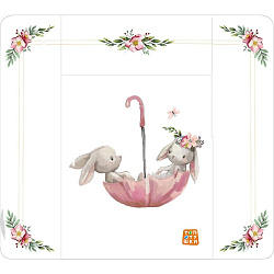 Накладка для пеленания (Пеленальный матрасик) Топотушки Зайка Акварель, 82х73 см