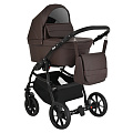 Детская коляска Pituso Nino 2 в 1, экокожа 4007 Кожа Dark Brown — Фото