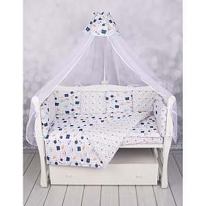 Бортик WB в кроватку AmaroBaby Космос, 12 подушек