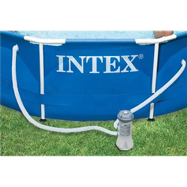 Каркасный семейный бассейн Intex Интекс круглый с лестницей и насосом-фильтром c54942, c56942, c28234, c56952, c57954, c54938, c54948 фото 7