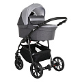 Детская коляска Pituso Nino 2 в 1 Детская коляска Pituso Nino 2 в 1 3011 Antracyt+Кожа Metalic Grey — Фото