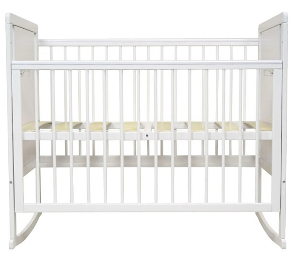 Детская кроватка Indigo Happy Friends, колесо/качалка фото 4