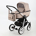 Детская коляска BeBe-Mobile Gusto 3 в 1, ткань+эко-кожа GU13 Бежевый — Фото