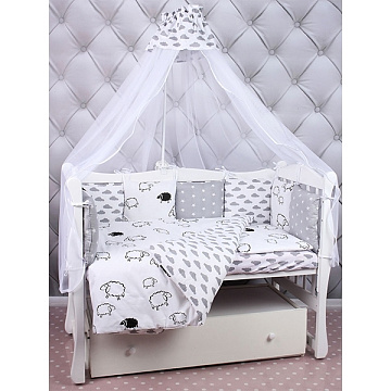 Комплект в кроватку AmaroBaby Good Night, 4 предмета, поплин / бязь