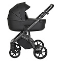 Детская коляска Roan Bass Next 2 в 1, кожа RN088/1 Black/Black/черная ручка — Фото