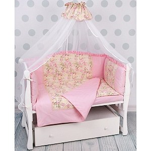 Комплект постели в кроватку AmaroBaby Волшебная Сказка, 7 предметов, поплин