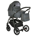 Детская коляска Pituso Nino 2 в 1 Детская коляска Pituso Nino 2 в 1 3003 Grey+Кожа New Grey — Фото