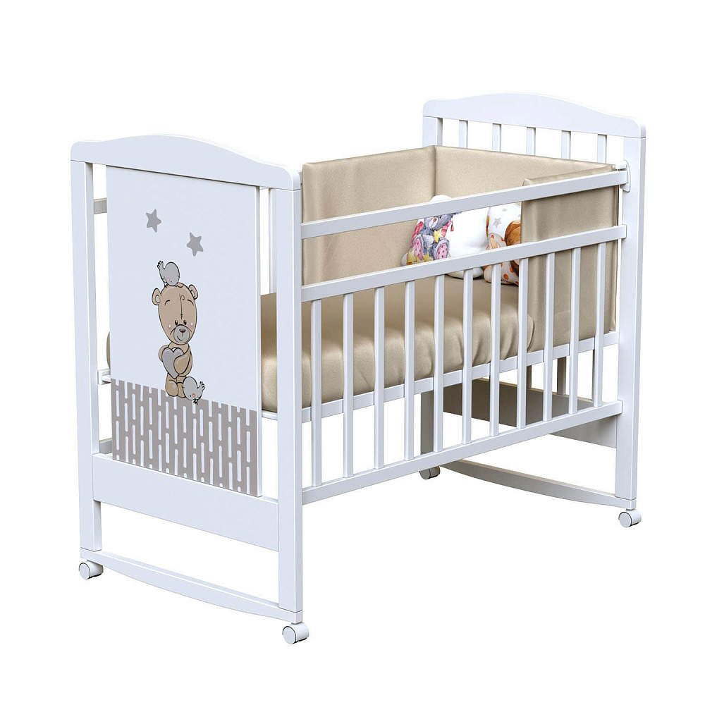 Детская кроватка ВДК Love Me, колесо/качалка - Фото