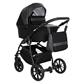 Детская коляска Pituso Nino 2 в 1 Детская коляска Pituso Nino 2 в 1 3010 Black +Кожа Black — Фото