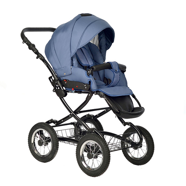 Детская коляска Indigo Barbara Classic 2021 2 в 1 на черной раме фото 3