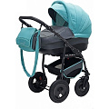 Детская коляска Polmobil Porto 2 в 1 (04 бирюзовый-серый
						
					) — Фото