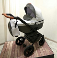 Детская коляска Nastella Martin 2 в 1, 100% эко-кожа Детская коляска Nastella Martin 2 в 1, 100% эко-кожа 14 denim grey — Фото
