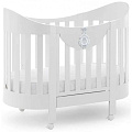 Детская кроватка-трансформер Italbaby Lunetta Ovale (Белый/Серый
						
					) — Фото
