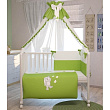 Комплект постели в кроватку Polini Зайки, 7 предметов Комплект постели в кроватку Polini Зайки, 7 предметов - Фото