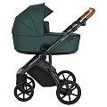 Детская коляска Roan Bass Next 2 в 1 Детская коляска Roan Bass Next 2 в 1 RN222/1 Pacific Green/Black/коричневая ручка — Фото