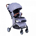 Детская прогулочная коляска Nuovita Giro Lux на серебряной раме (Grigio, Argento / Серый, Серебристый
						
					) — Фото