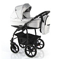 Детская коляска Sevillababy Unico 2 в 1 Детская коляска Sevillababy Unico 2 в 1 Un-06, св.серый меланж-серебро экокожа — Фото