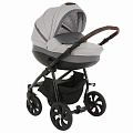 Детская коляска Tutis Nanni 3 в 1 (893049 Серый + тёмно-серый (100% эко-кожа)
						
					) — Фото