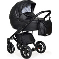 Детская коляска Indigo Enigma 2 в 1, эко-кожа Детская коляска Indigo Enigma 2 в 1, эко-кожа Sp 15 Черная Кожа — Фото