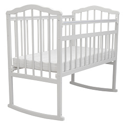 Детская кроватка Массив Гном 2, колесо-качалка