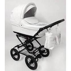 Детская коляска Esperanza Classic Leatherette 2 в 1 кожа Цвет рамы - Черный Маленькие колеса