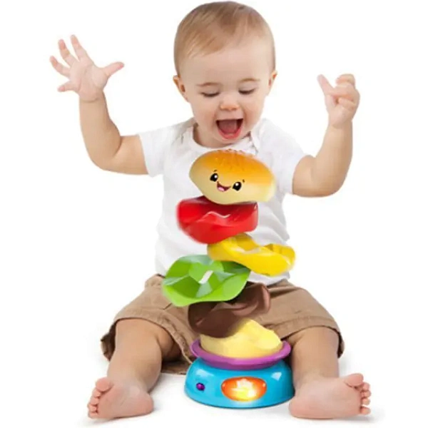 Развивающая игрушка-пирамидка Bright Starts Брайт Стартс Веселый Бутерброд 52126 фото 3