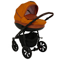 Детская коляска Tutis Nanni 3 в 1 (893344 Серый + кожа терракот
						
					) — Фото